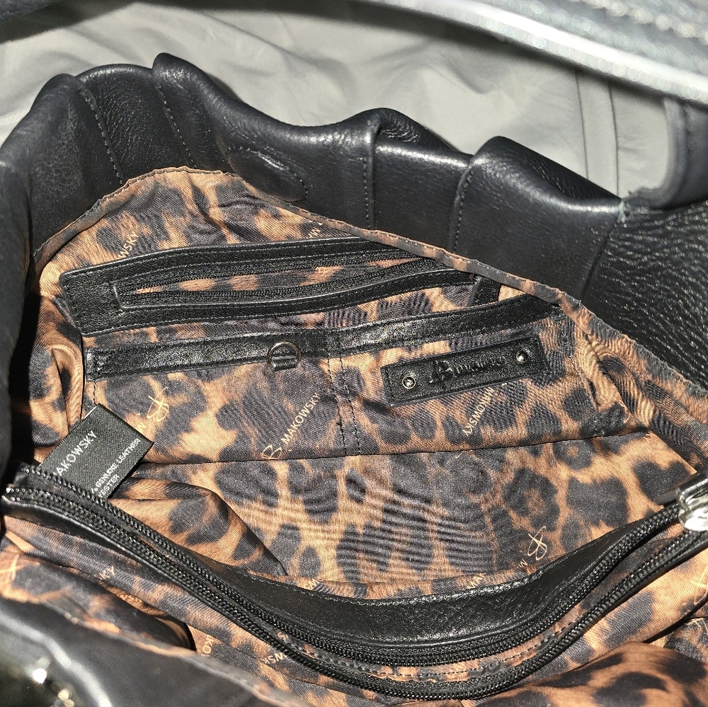 B. MASKOWKY Black Studded Leather Shoulder Bag - Picture 10 of 15